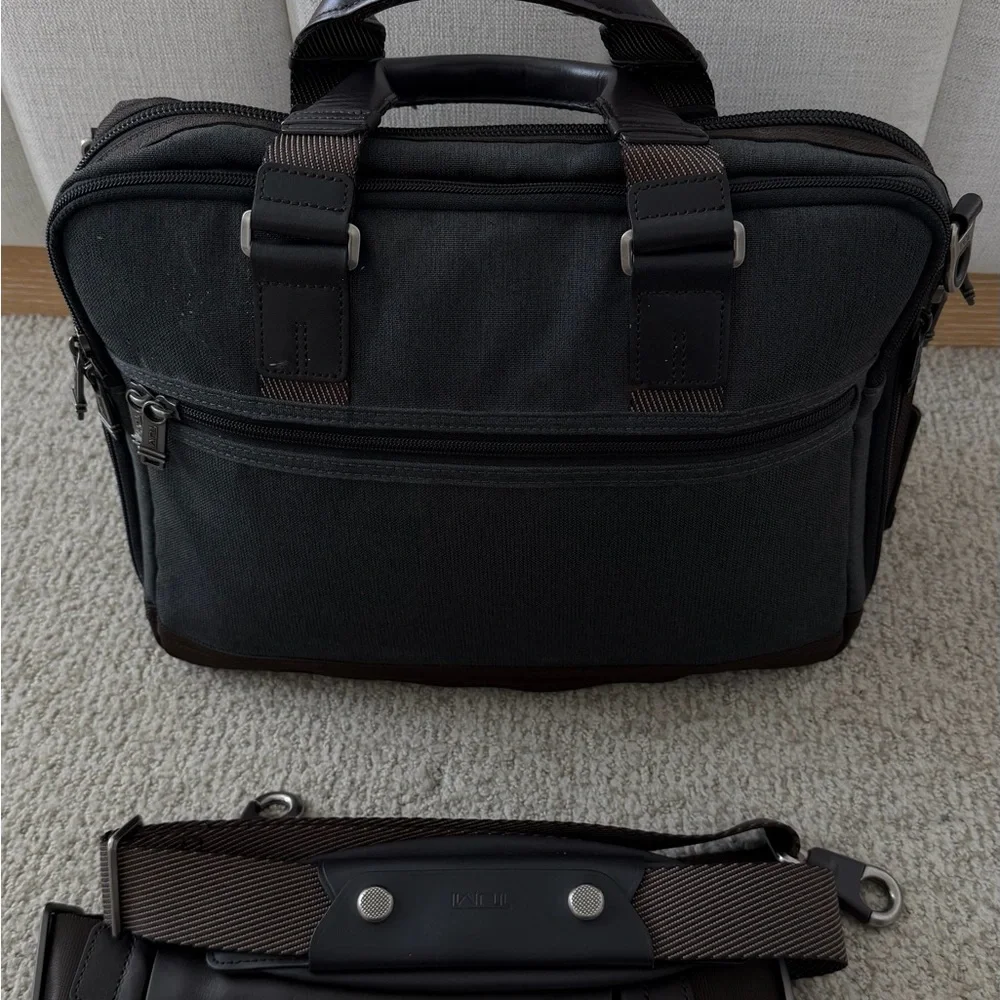 Tumi Charcoal and Espresso Briefcase